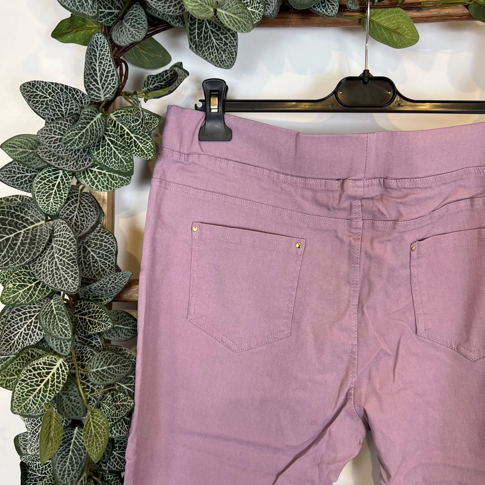 T618- Tregging Court taille haute (T1-T6) - violet - 52