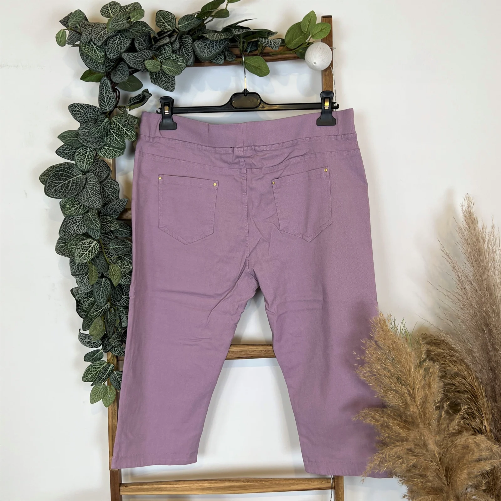 T618- Tregging Court taille haute (T1-T6) - violet - 52