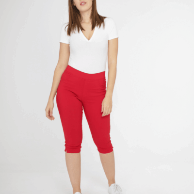 T618- Tregging Court taille haute (T1-T6) - rouge - 52
