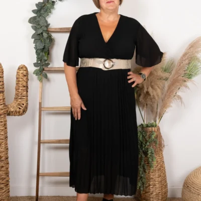 Z346- Robe Plissée "Jolies Formes" (Gt)