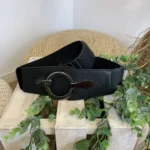 V195- Ceinture élastiquée (Tu) - noir - taille-unique