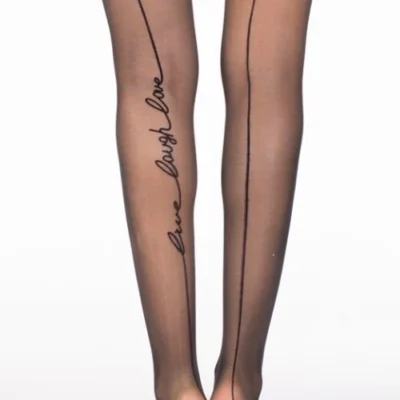 V357- Collant écritures H-N