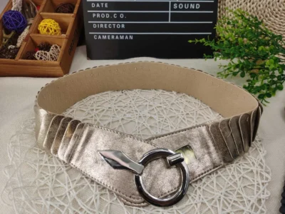 V195- Ceinture élastiquée (Tu) - dore - taille-unique