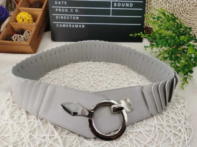 V195- Ceinture élastiquée (Tu) - gris - sans-taille