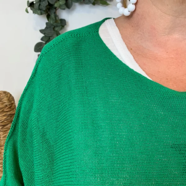 Z144- Pull Crop Top Emporium (GT) - vert-bresil - taille-unique-grande-taille