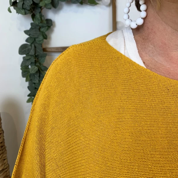 Z144- Pull Crop Top Emporium (GT) - moutarde - taille-unique-grande-taille