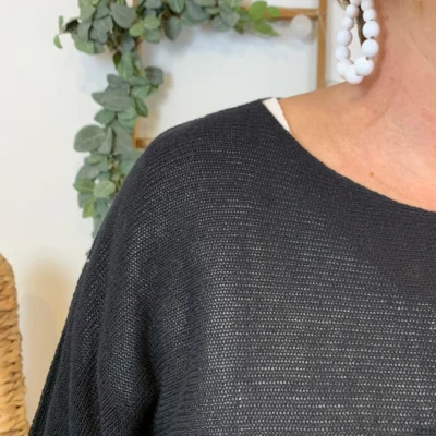 Z144- Pull Crop Top Emporium (GT) - noir - taille-unique-grande-taille