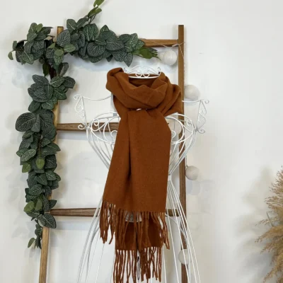 Y539- Echarpe Mixte Laine Cachemire - marron - sans-taille