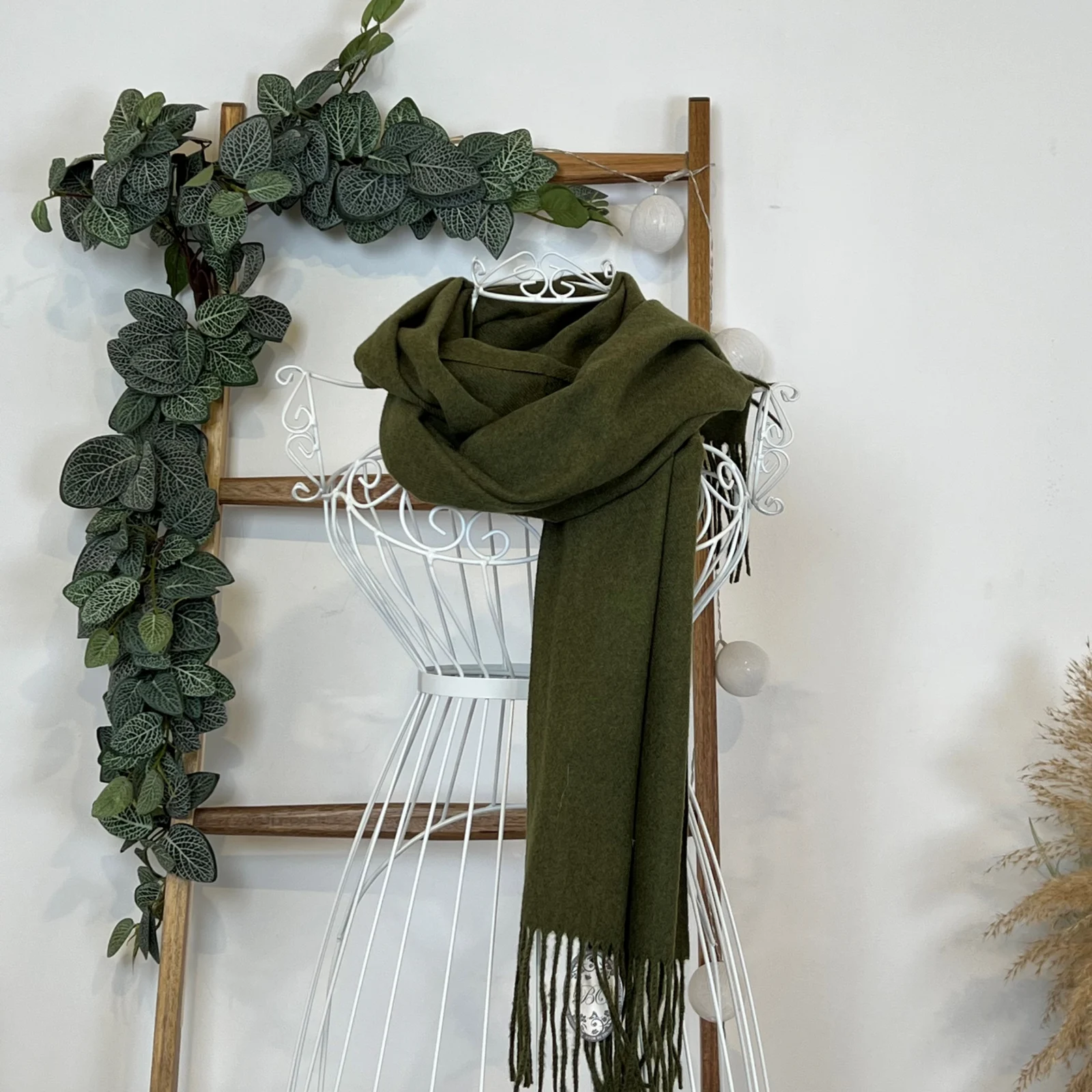 Echarpe Laine Cachemire - kaki - sans-taille