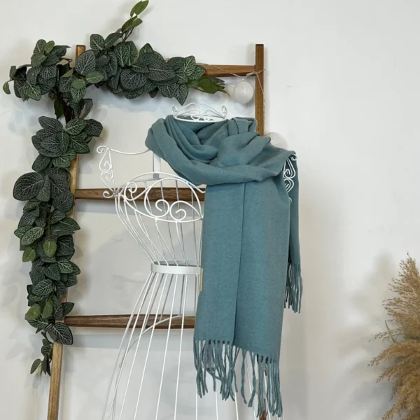 Y539- Echarpe Mixte Laine Cachemire - bleu - sans-taille