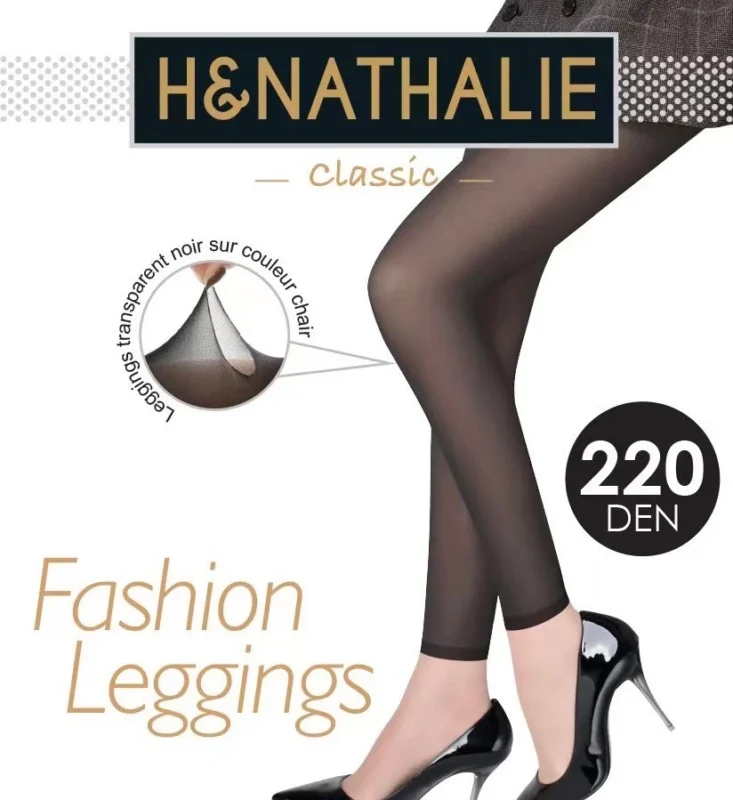 V338- Legging 220 den - noir - taille-unique