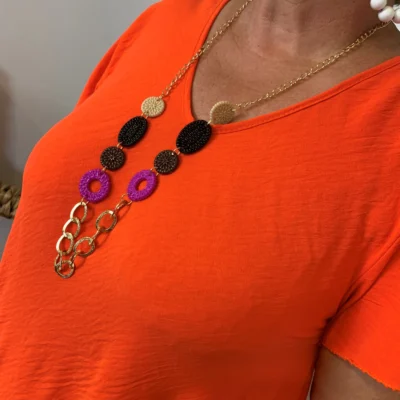 N353- Robe fluide à petit prix (GT) - orange - taille-unique