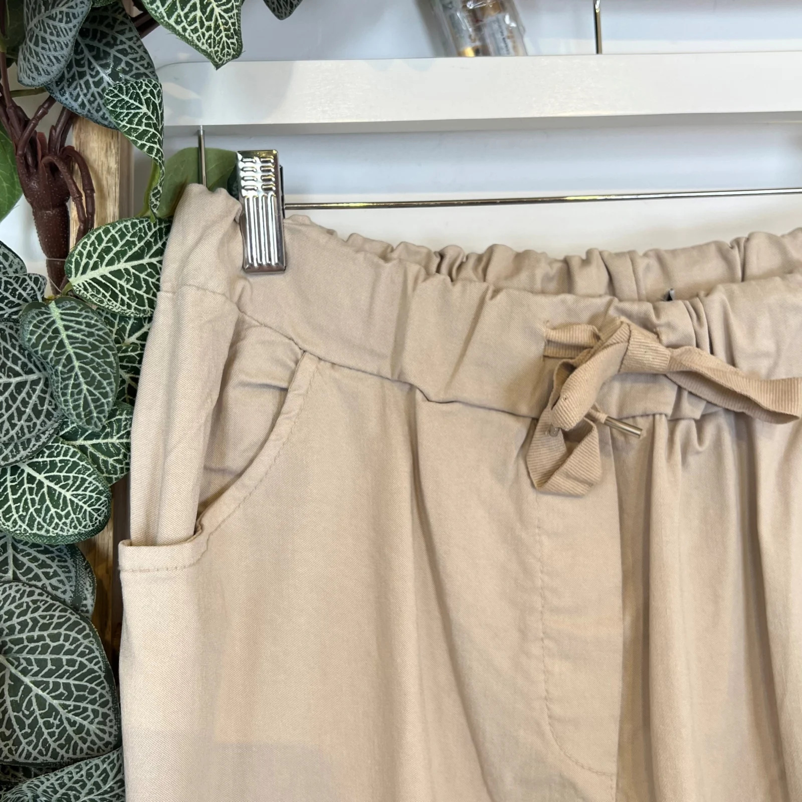 Pantalon stretch "Made in Italie" - beige - taille-unique-grande-taille