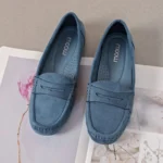 Mocassins femme effet suédine MOOW T36-T41 - bleu-jeans - 41