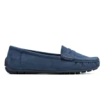 Mocassins femme effet suédine MOOW T36-T41 - bleu-jeans - 41