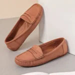 Mocassins femme effet suédine MOOW T36-T41 - camel - 41