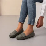 Mocassins femme effet suédine MOOW T36-T41 - kaki - 41