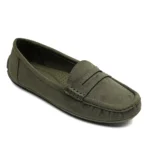 Mocassins femme effet suédine MOOW T36-T41 - kaki - 41