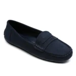 Mocassins femme effet suédine MOOW T36-T41 - marine - 41