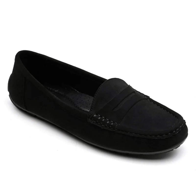 Mocassins suédine femme (T36-T41) - noir - 42