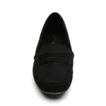 Mocassins femme effet suédine MOOW T36-T41 - noir - 42