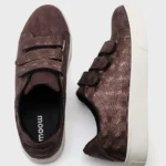 Tennis à scratchs femme imprimé reptile MOOW T36-T41 - marron - 41