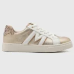 Tennis à lacets femme détails léopard MOOW T36-T41 - dore - 41