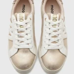 Tennis à lacets femme détails léopard MOOW T36-T41 - dore - 41