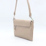 Pochette bandoulière femme Flora & Co effet cuir grainé - beige - sans-taille