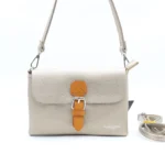 Pochette bandoulière femme Flora & Co effet cuir grainé - dore - sans-taille