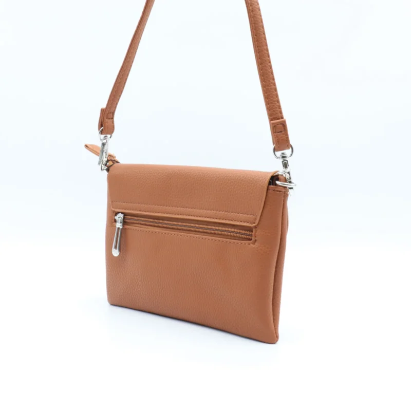 Pochette bandoulière à boucle - camel - sans-taille