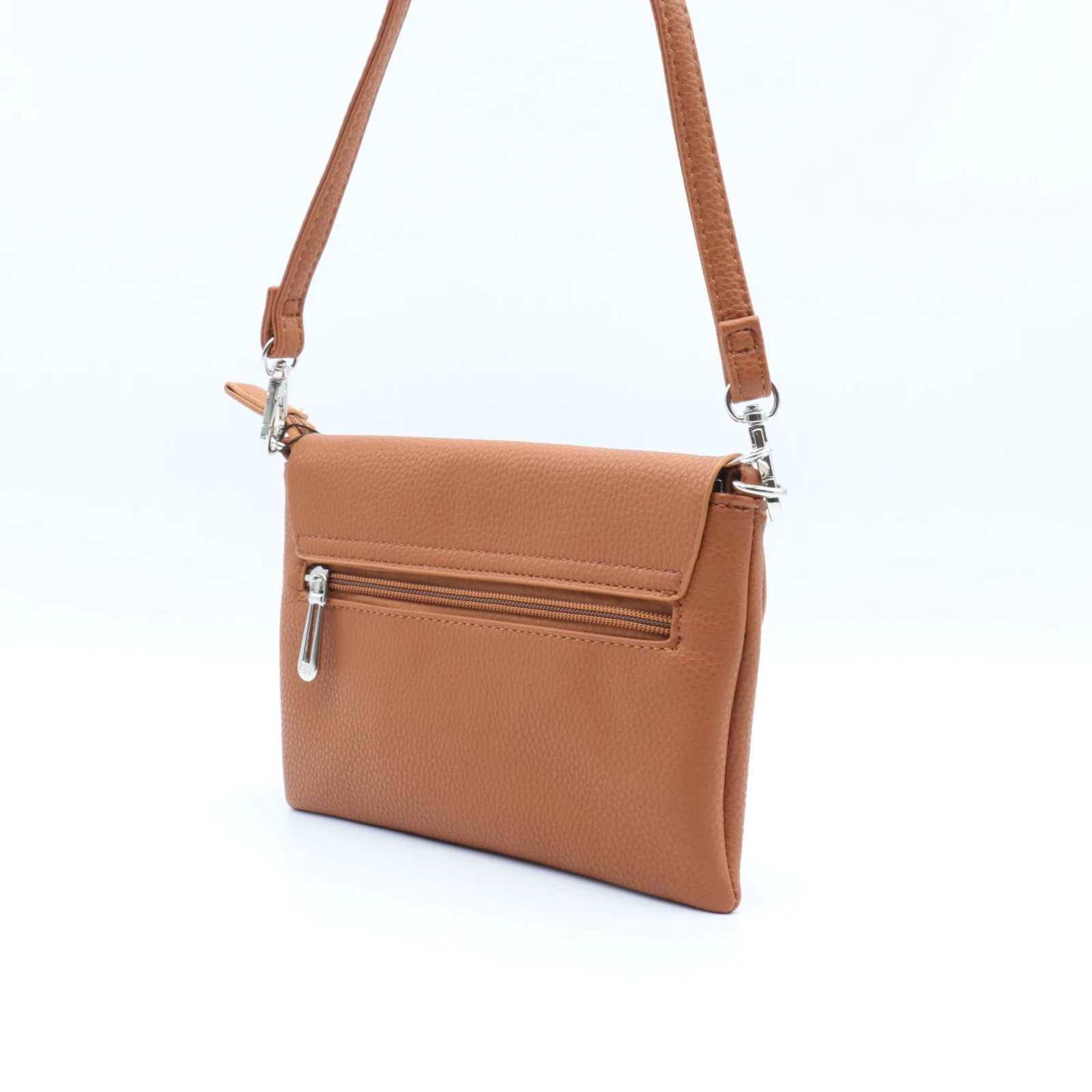 Pochette bandoulière à boucle - camel - sans-taille