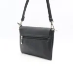 Pochette bandoulière femme Flora & Co effet cuir grainé - noir - sans-taille