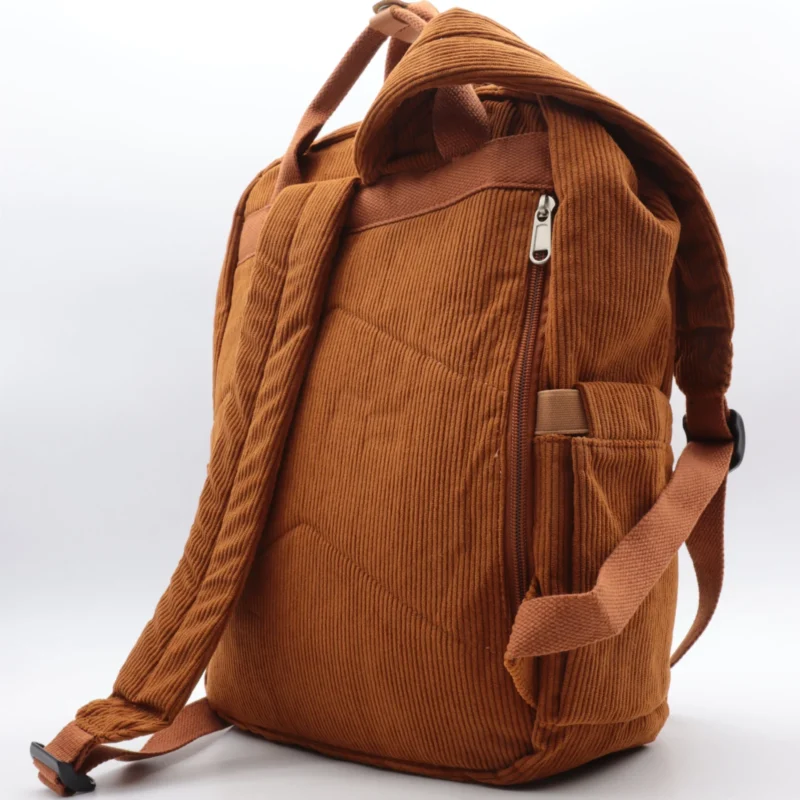 Sac à dos velours côtelé - Flora & Co - camel - sans-taille