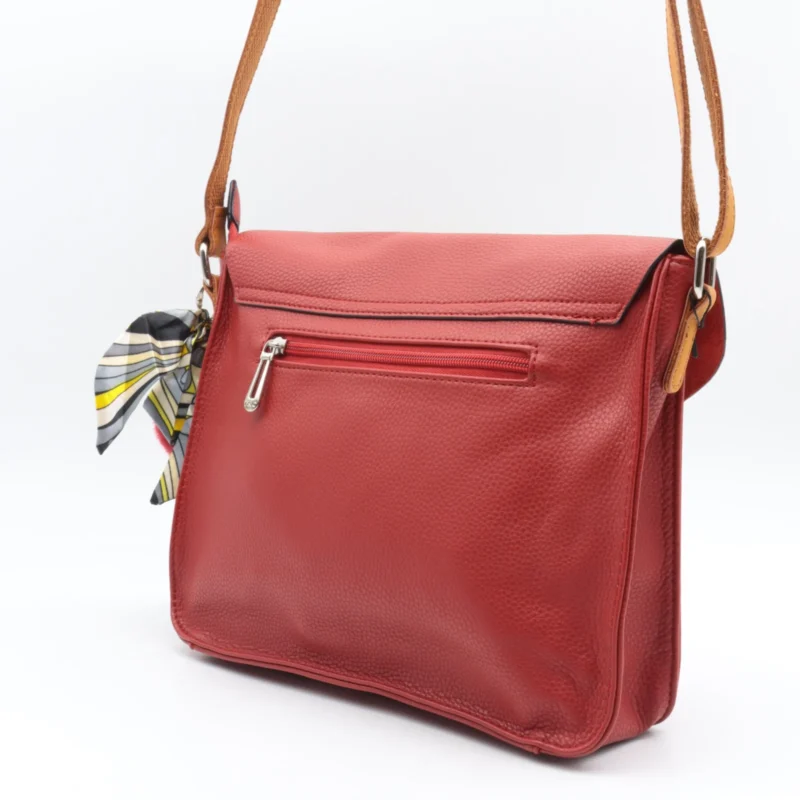 Grand sac bandoulière à rabat - Flora & Co - rouge-fonce - sans-taille