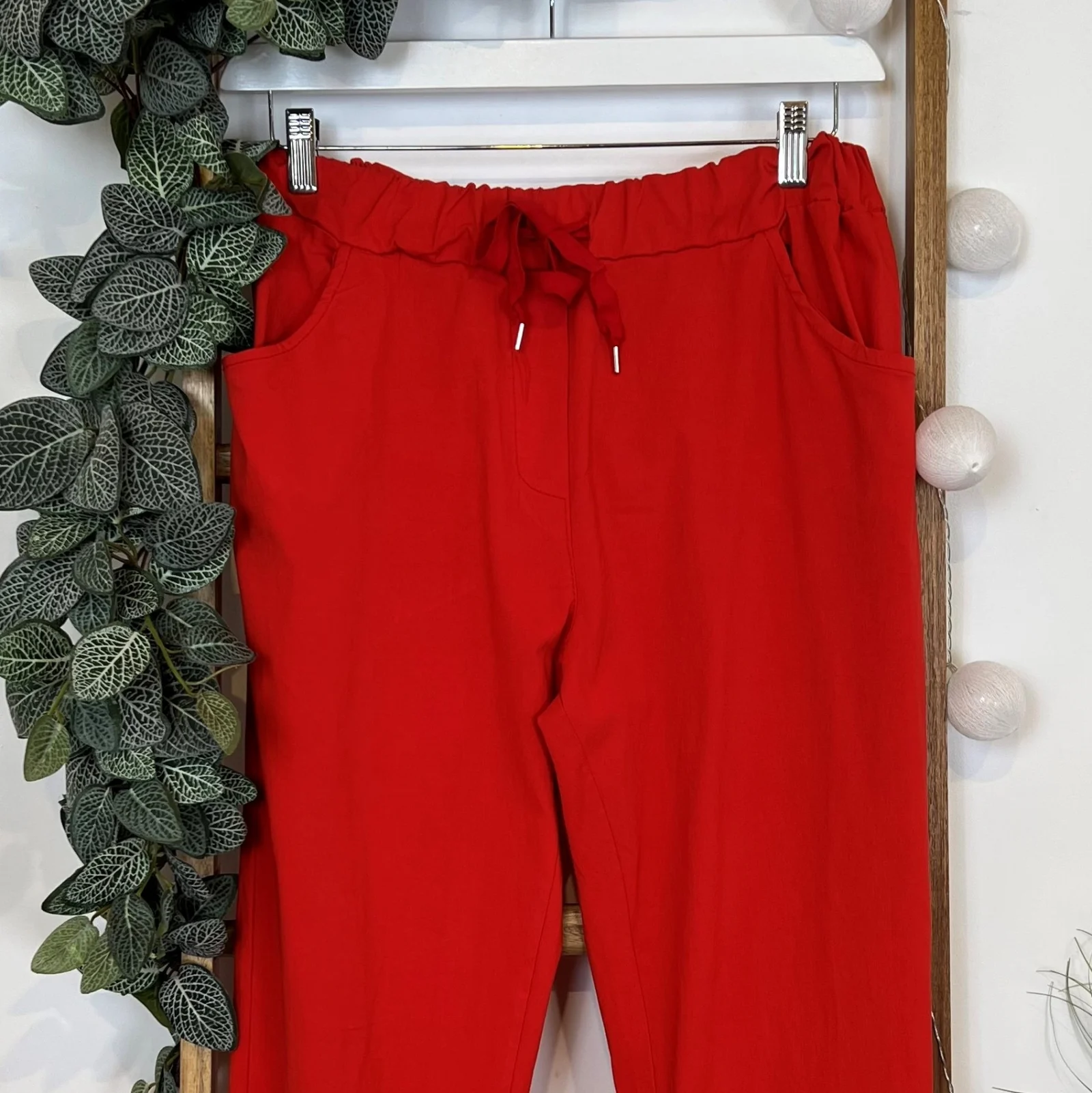 Pantalon stretch "Made in Italie" - rouge - taille-unique-grande-taille