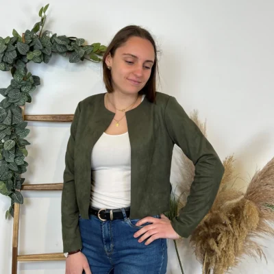 M440- Veste courte (Tu) 🇮🇹 - kaki - 44