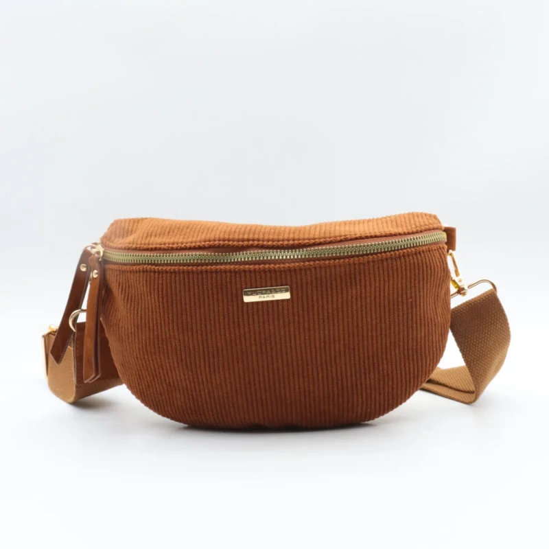 Grande banane en velours côtelé Flora & Co - camel - sans-taille