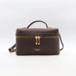 Sac à main rigide plat - marron - sans-taille