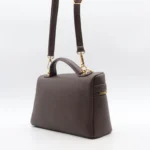 Sac à main rigide plat - marron - sans-taille
