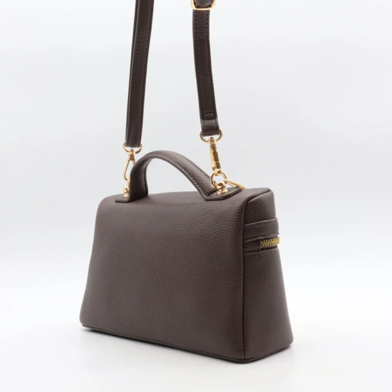 Sac à main rigide plat - marron - sans-taille
