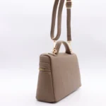 Sac à main rigide plat - taupe - sans-taille