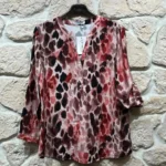 Blouse imprimé animalier (T44-T52) - bordeaux - 52