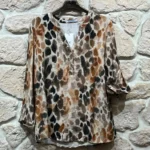 Blouse imprimé animalier (T44-T52) - marron - 52