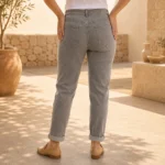 Jean droit 7/8ème gris (T42-T50) - gris - 50