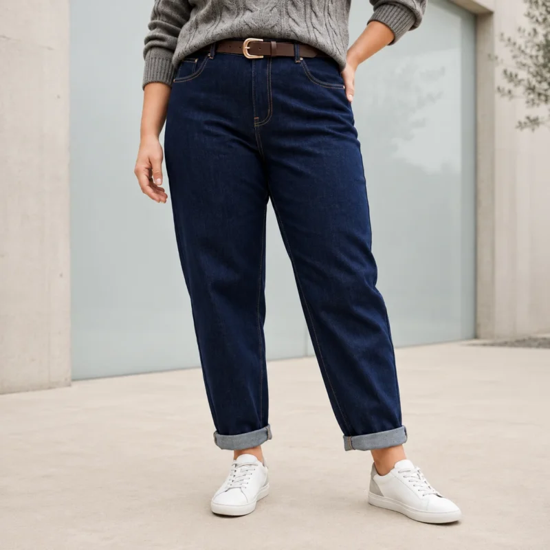 Jean Mom avec ceinture - VOGGO