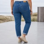 Jean Mom Fit VOGGO bleu avec revers - denim - 50