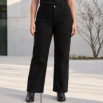 Jean Wide Leg noir - VOGGO