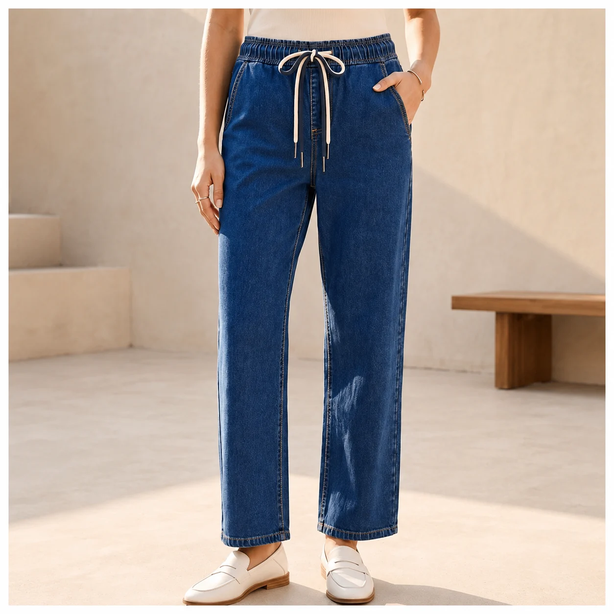 Jean Wide Leg taille élastiquée - VOGGO