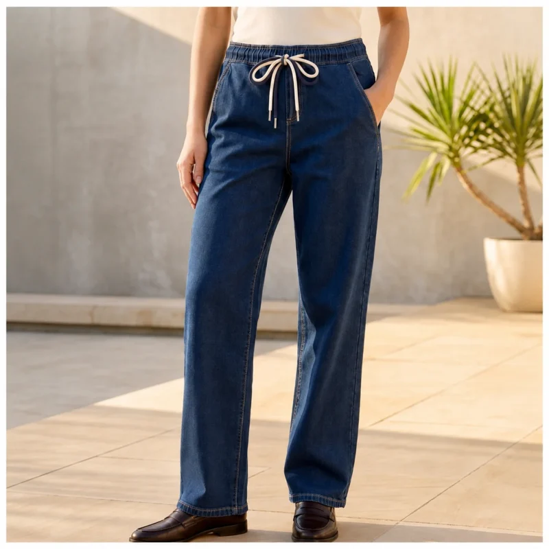 Jean Wide Leg taille élastiquée - VOGGO